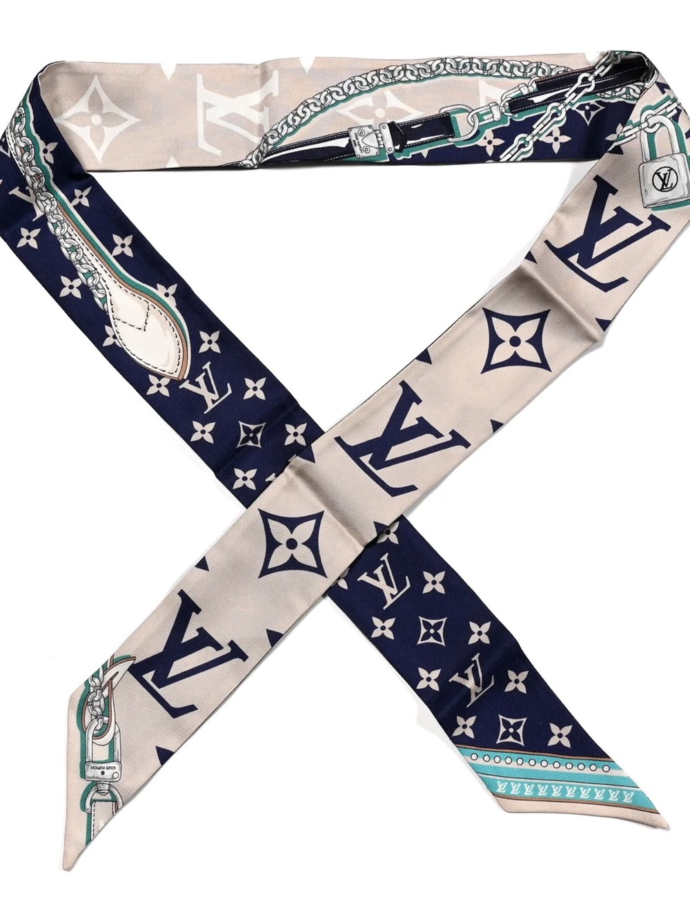 Louis Vuitton Silk Ultimate Monogram BB Bandeau Bleu Marine